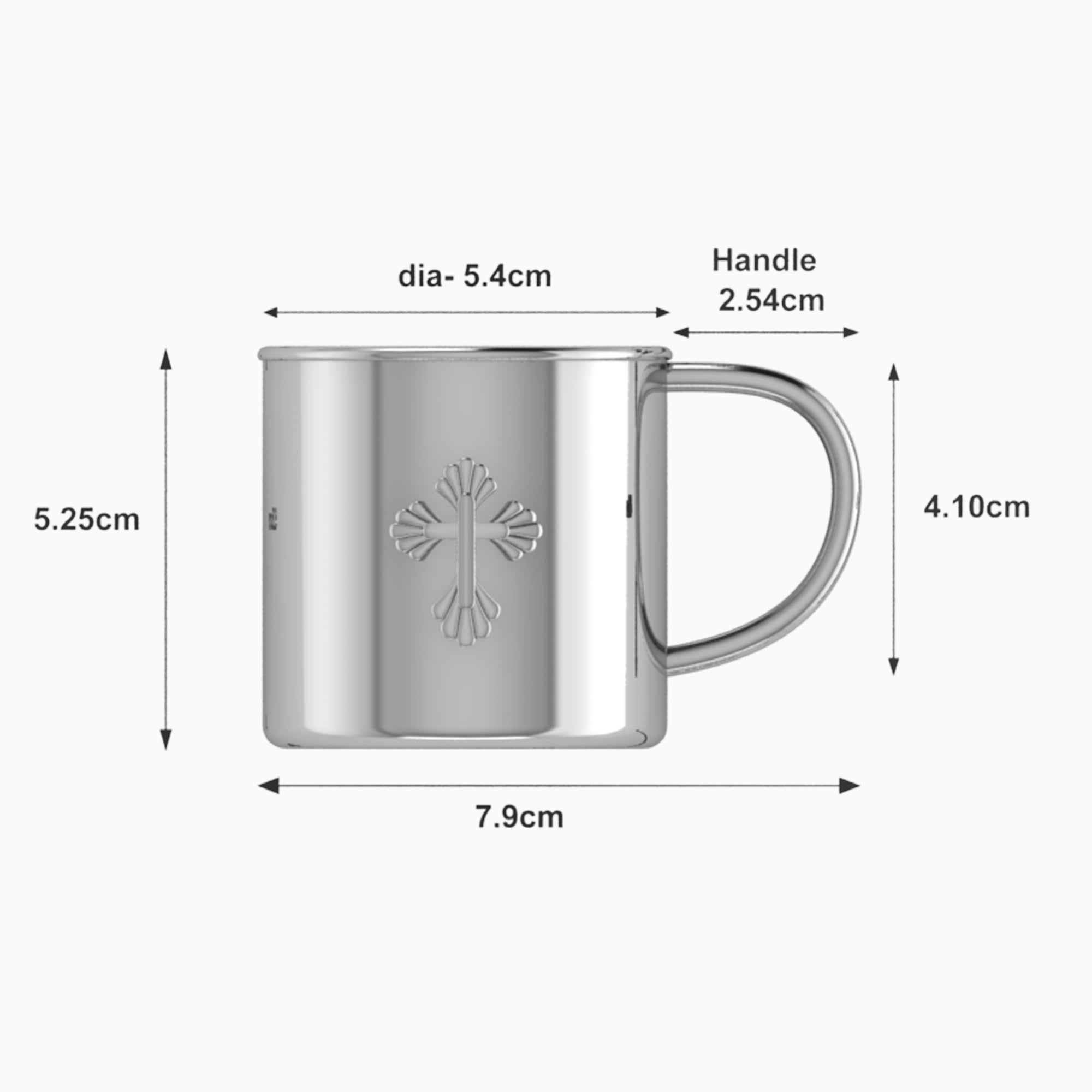 Krysaliis Sterling Silver Baby Cup - Cross