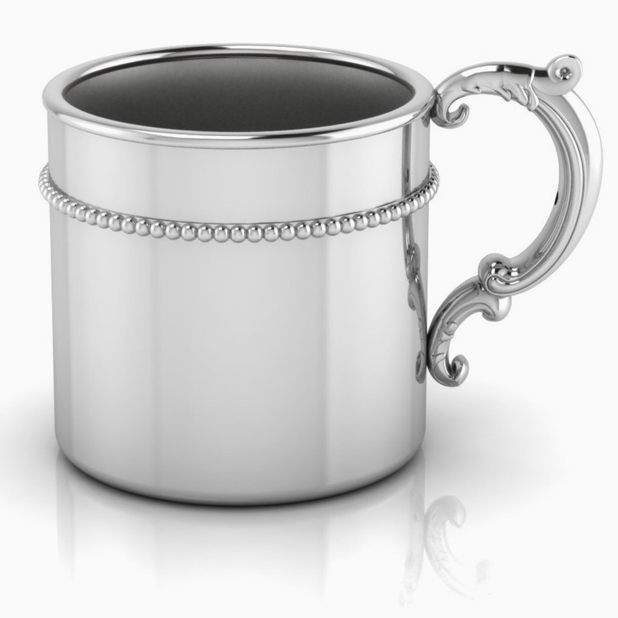 Krysaliis Sterling Silver Baby Cup - Classic Beaded Victorian