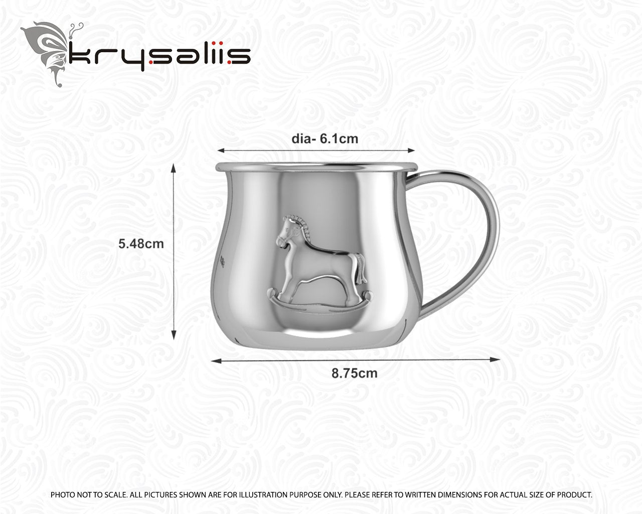 Krysaliis Silver Plated Baby Cup - Horse