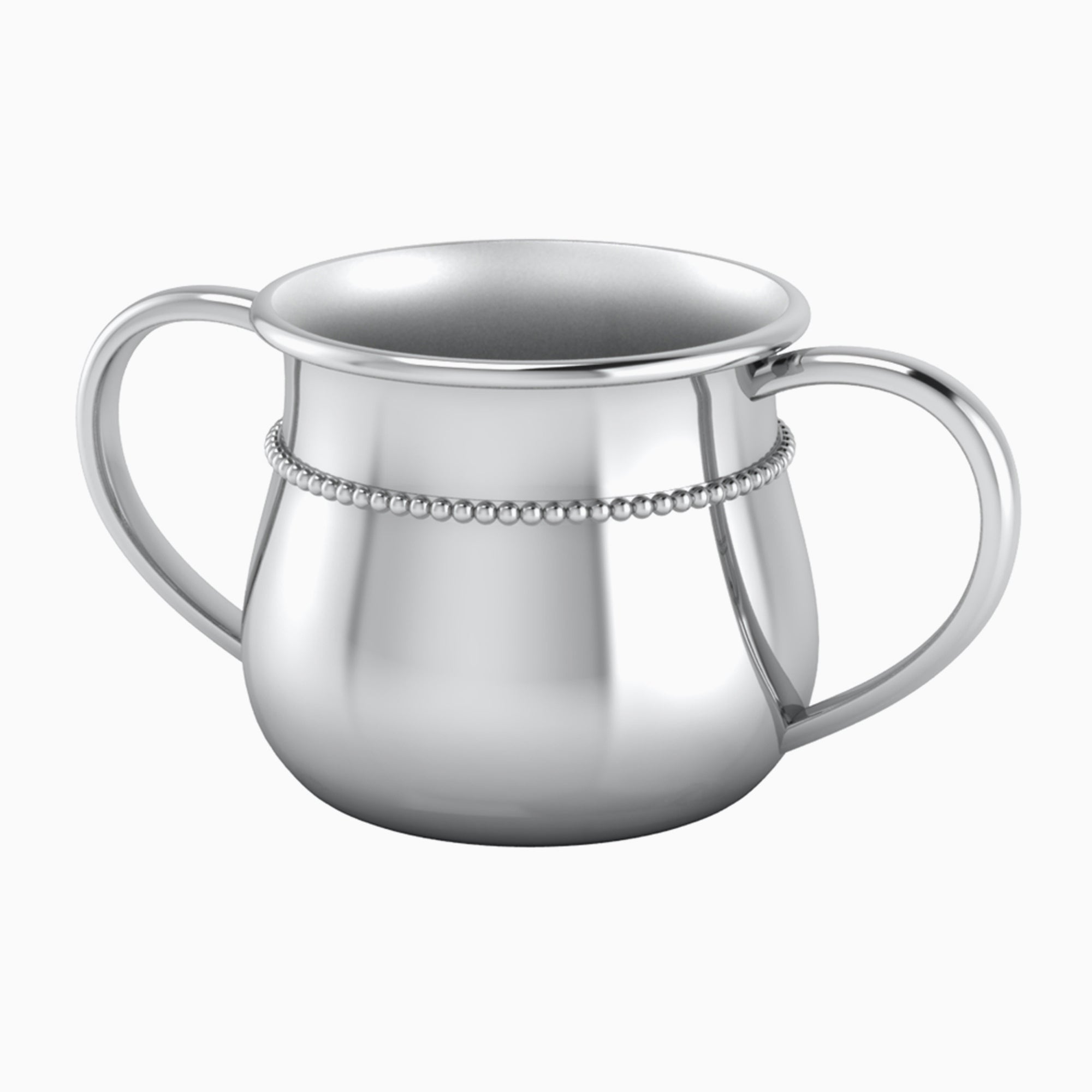 Krysaliis Silver Plated Baby Cup - Beaded 2 Handle