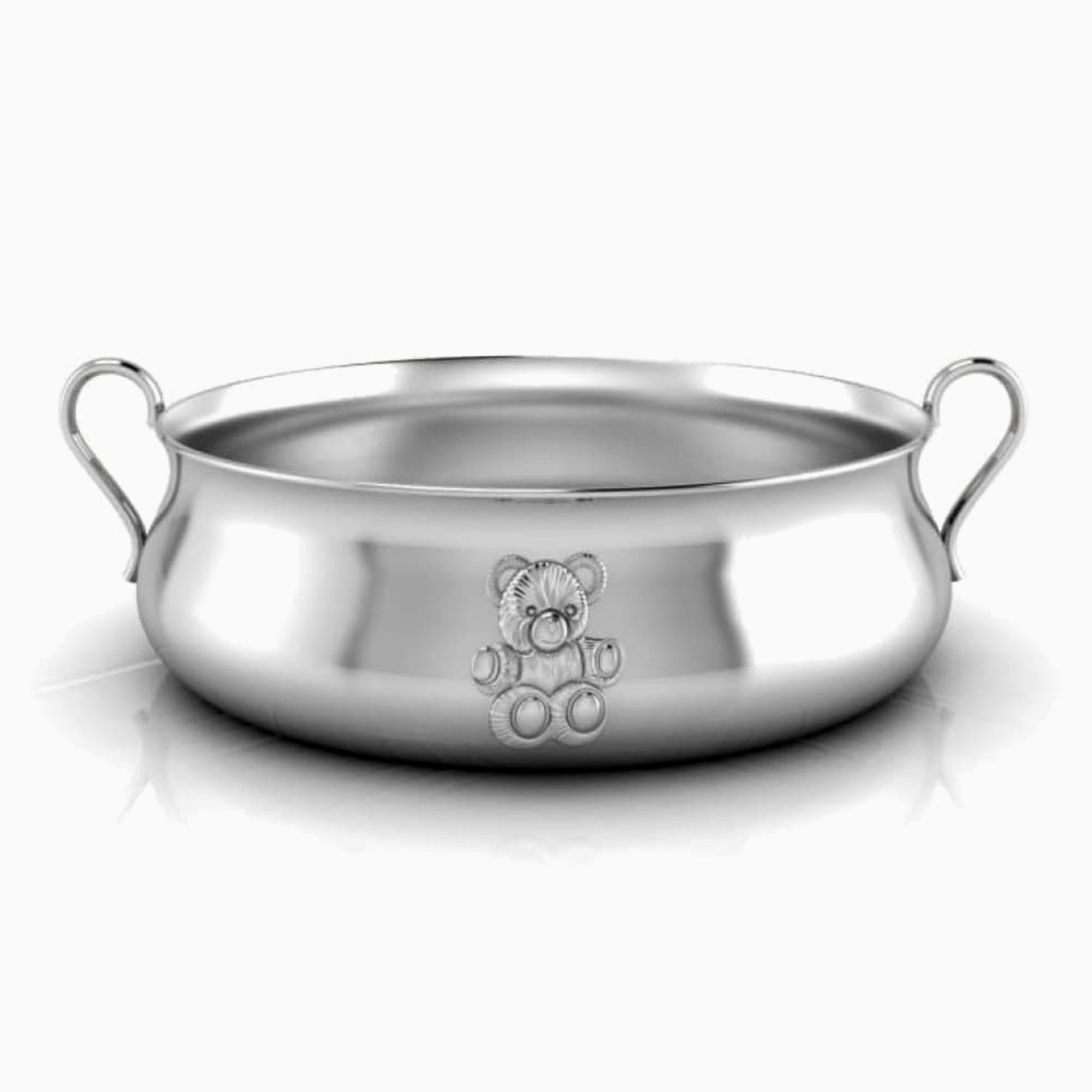 Teddy Silver Plated Baby Porringer by Krysaliis