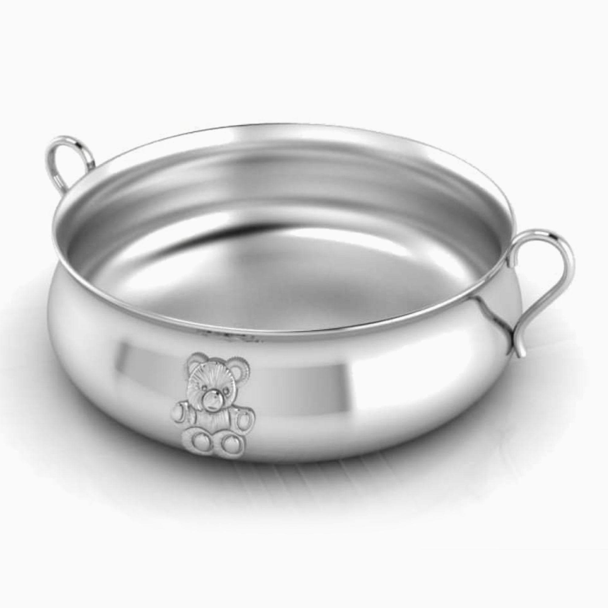 Teddy Silver Plated Baby Porringer by Krysaliis