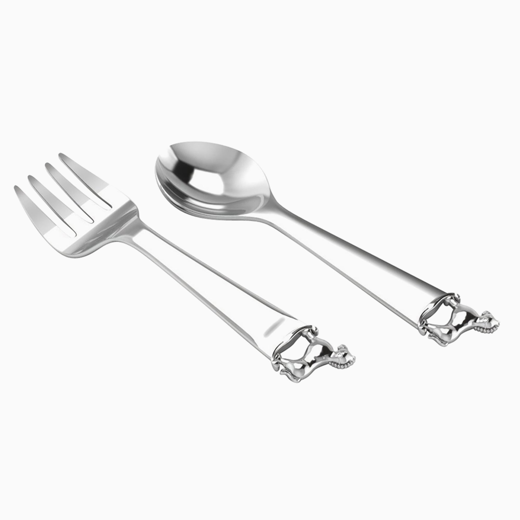 Horse Silver Plated Baby Spoon and Fork Set by Krysaliis