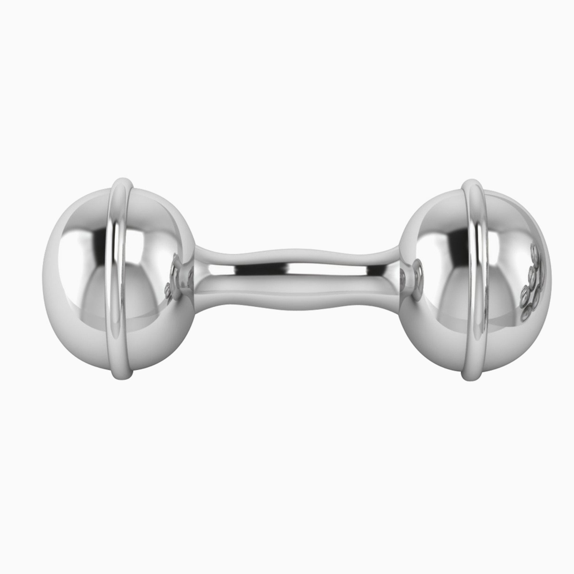 Krysaliis Sterling Silver Dumbbell Baby Rattle