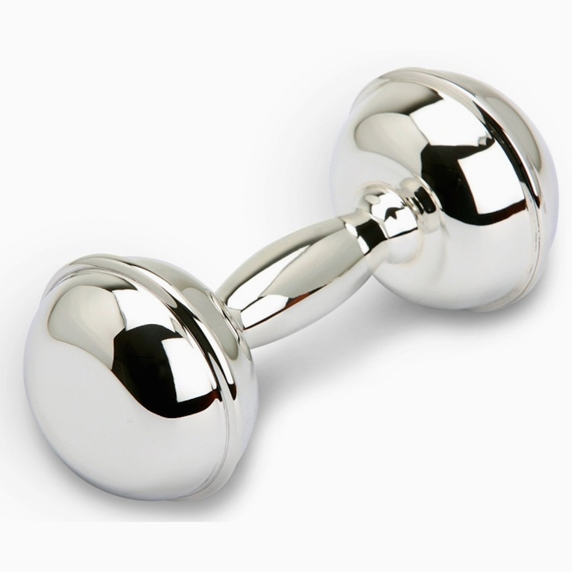 Krysaliis Sterling Silver Dumbbell Baby Rattle