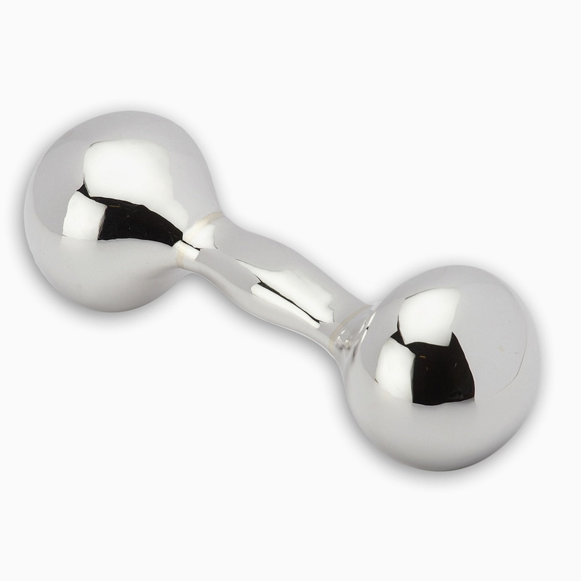 Krysaliis Sterling Silver Dumbbell Rattle - New Generation