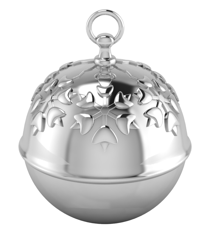 Krysaliis Silver-plate Holly Bell Ornament