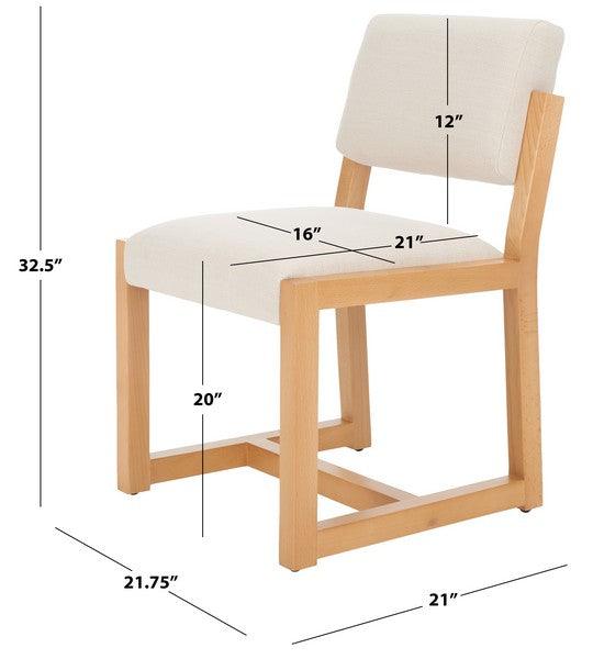 Safavieh Galileo Beige Linen Dining Chair