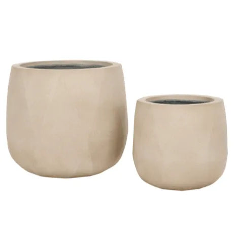 Safavieh Kane Planter Pot in Beige with Diamond Design Set of 2