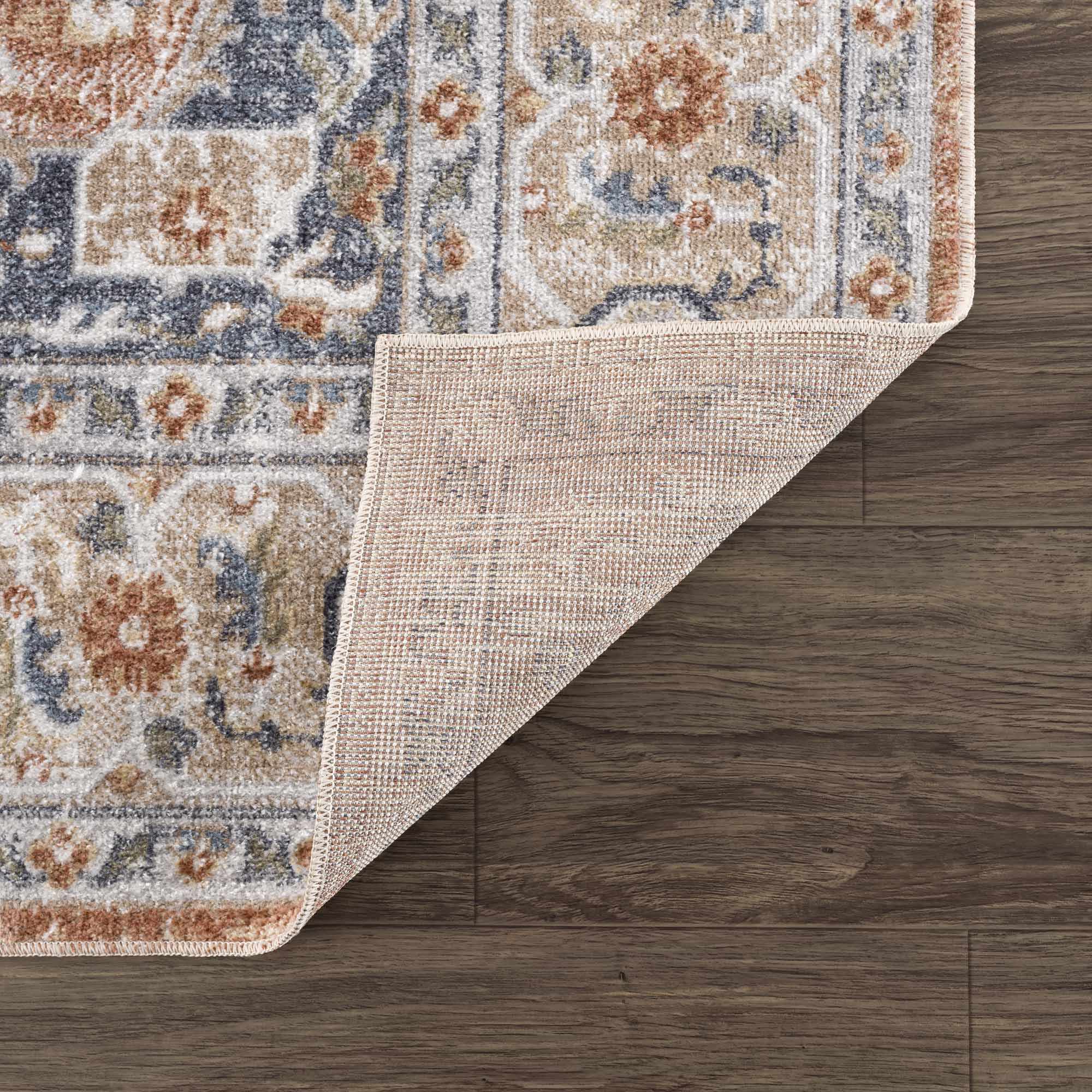 Gael Rust Polyester Area Rug