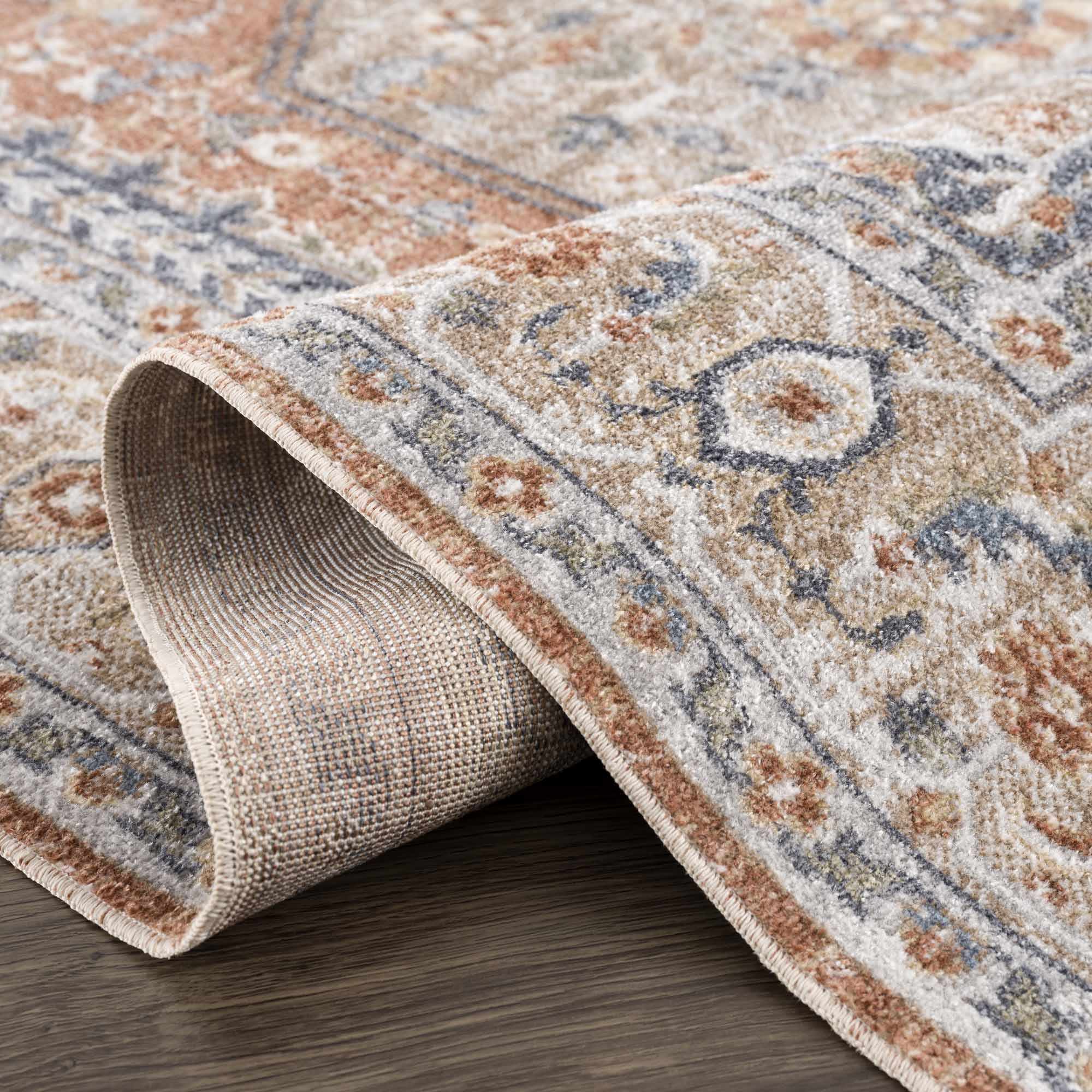 Gael Rust Polyester Area Rug