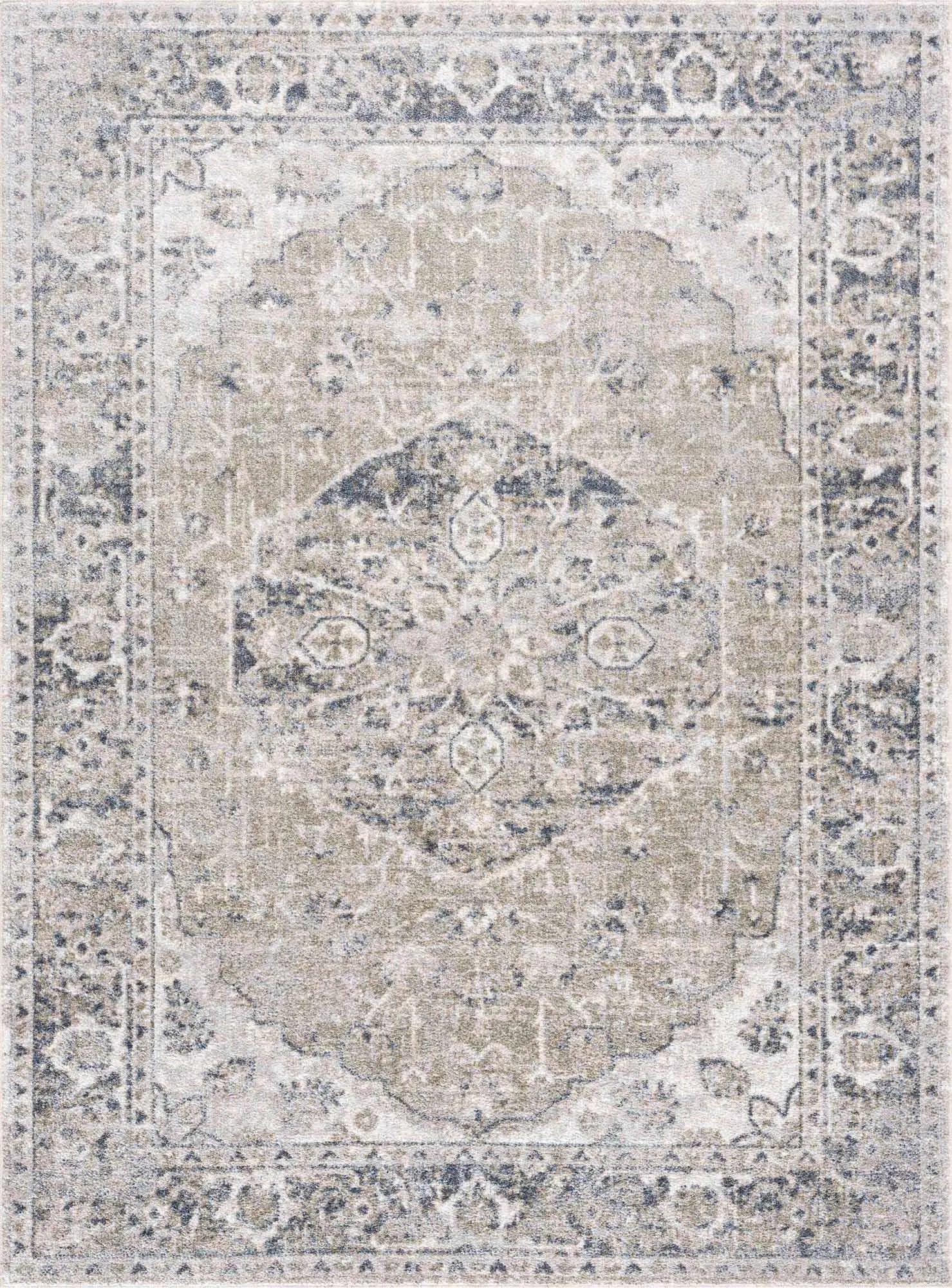 Rudo Blue Washable Area Rug