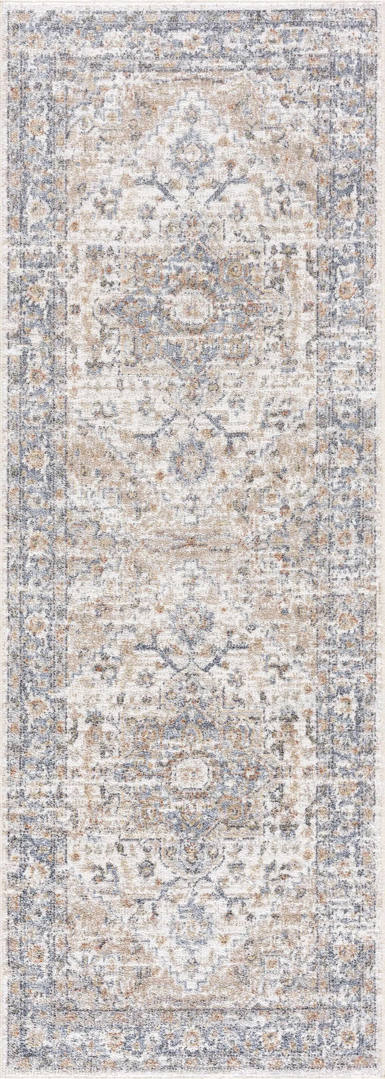 Ezri Cream Washable Area Rug