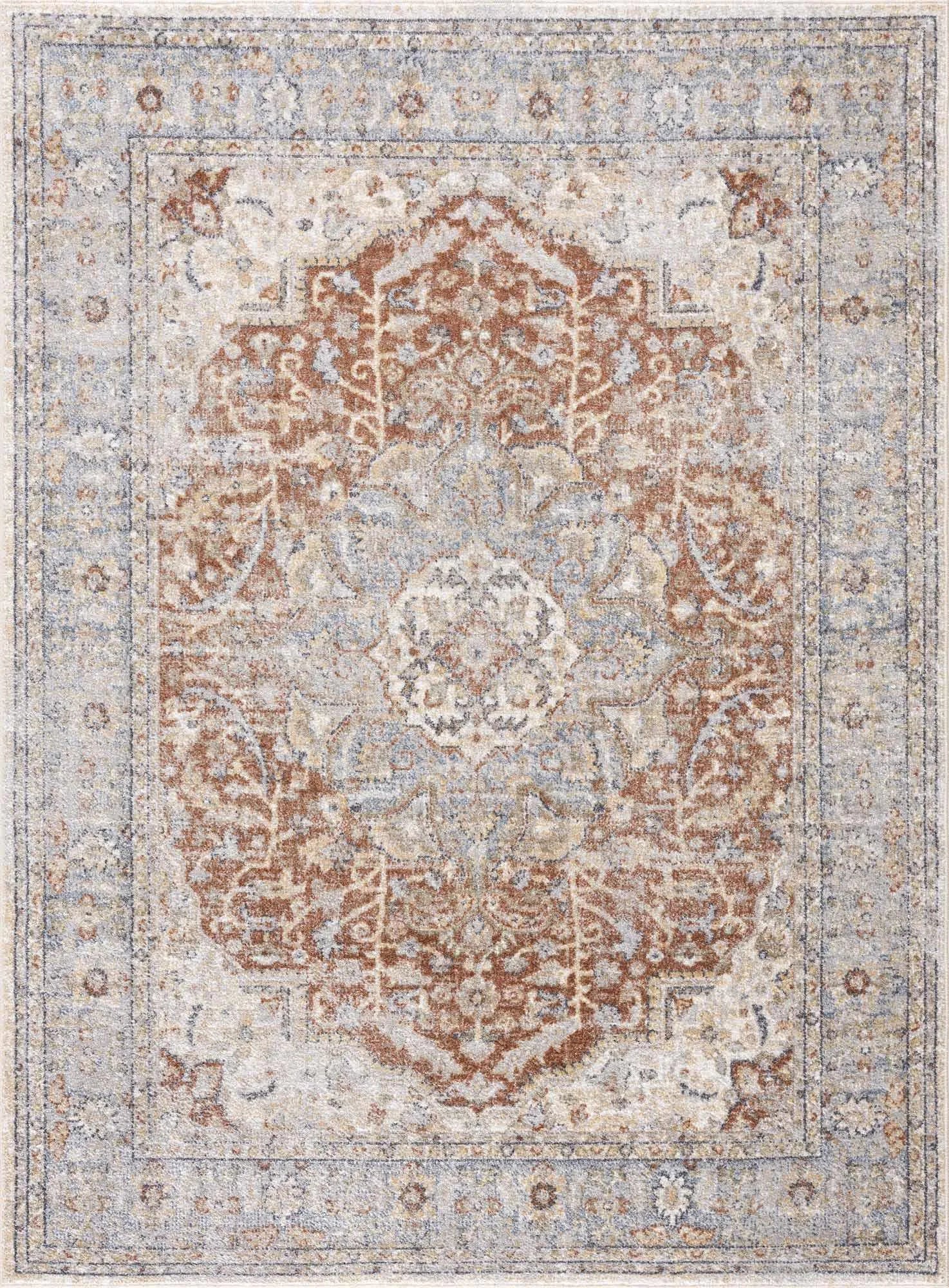 Emke Cream Washable Area Rug