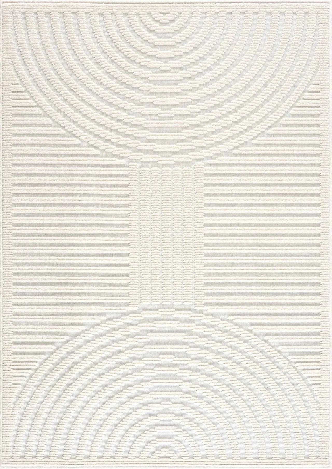 Deron White Washable Area Rug