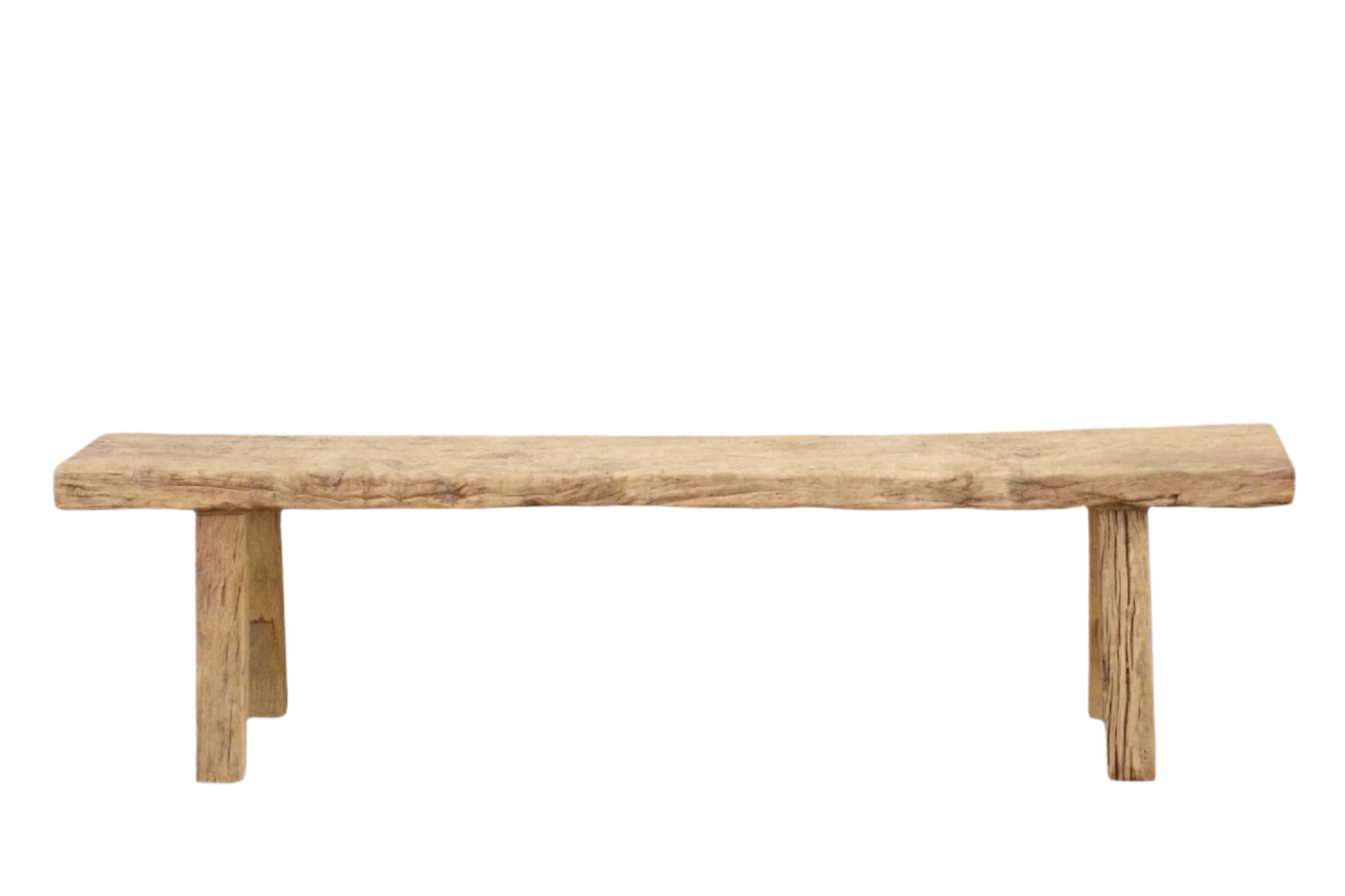 Large Elm Wood Bench