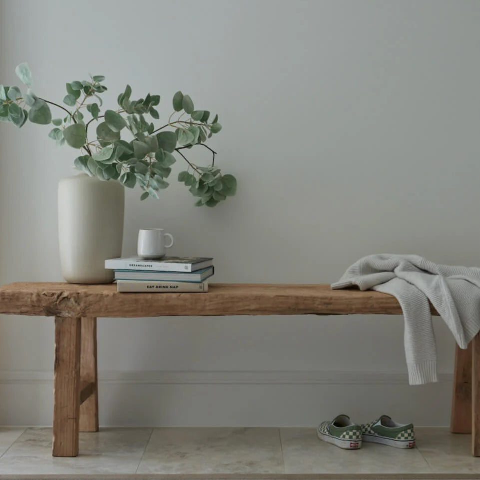 Large Elm Wood Bench