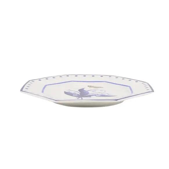 The Enchanted Home Lily of the Valley Blue Salad Plate