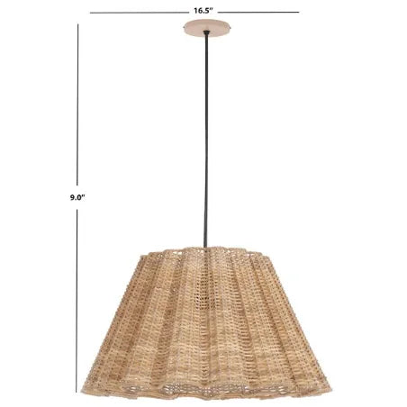 Safavieh Luca Pendant Lighting in Natural with Woven Shade