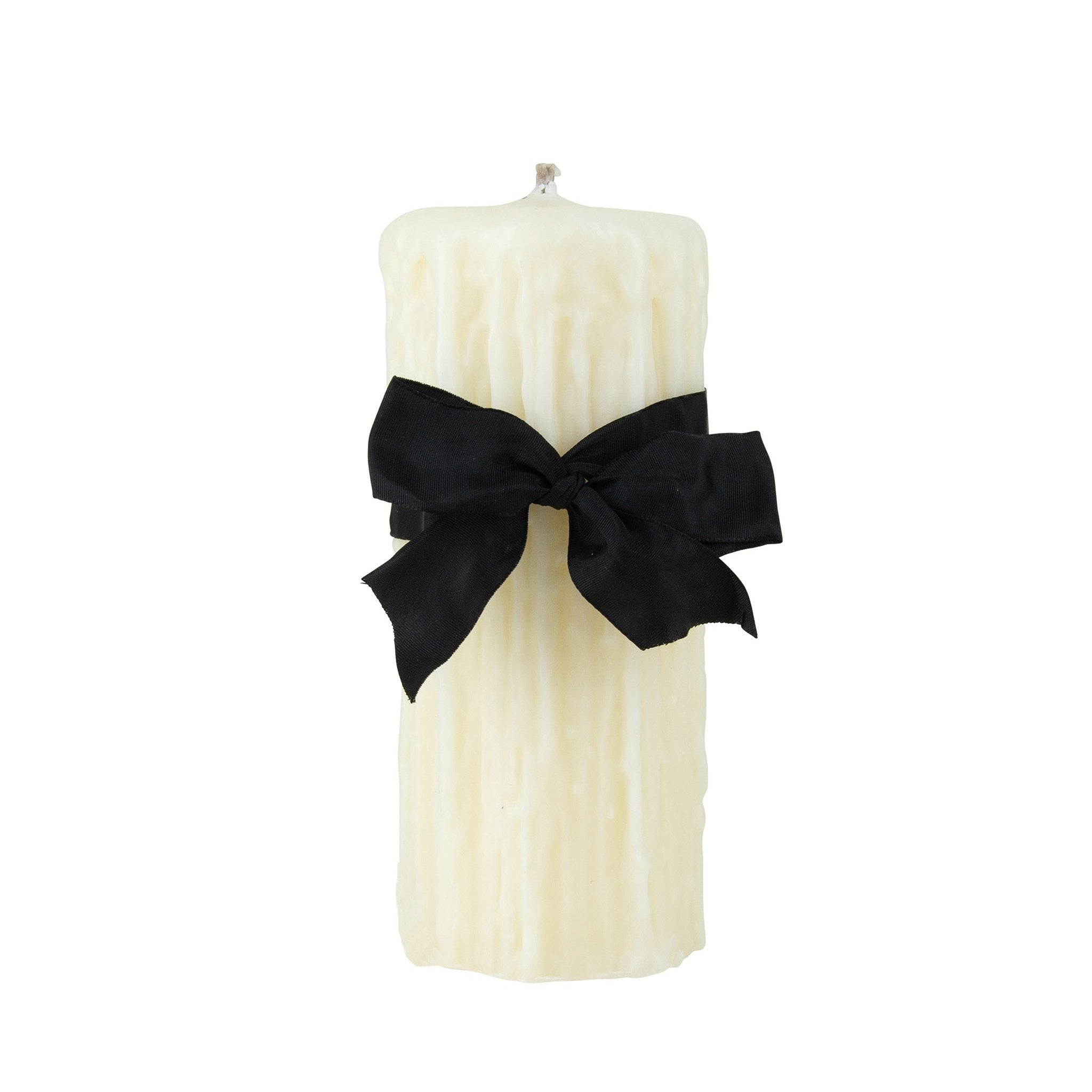 Beeswax Drip Pillar Candle 4.5 Inch Diameter