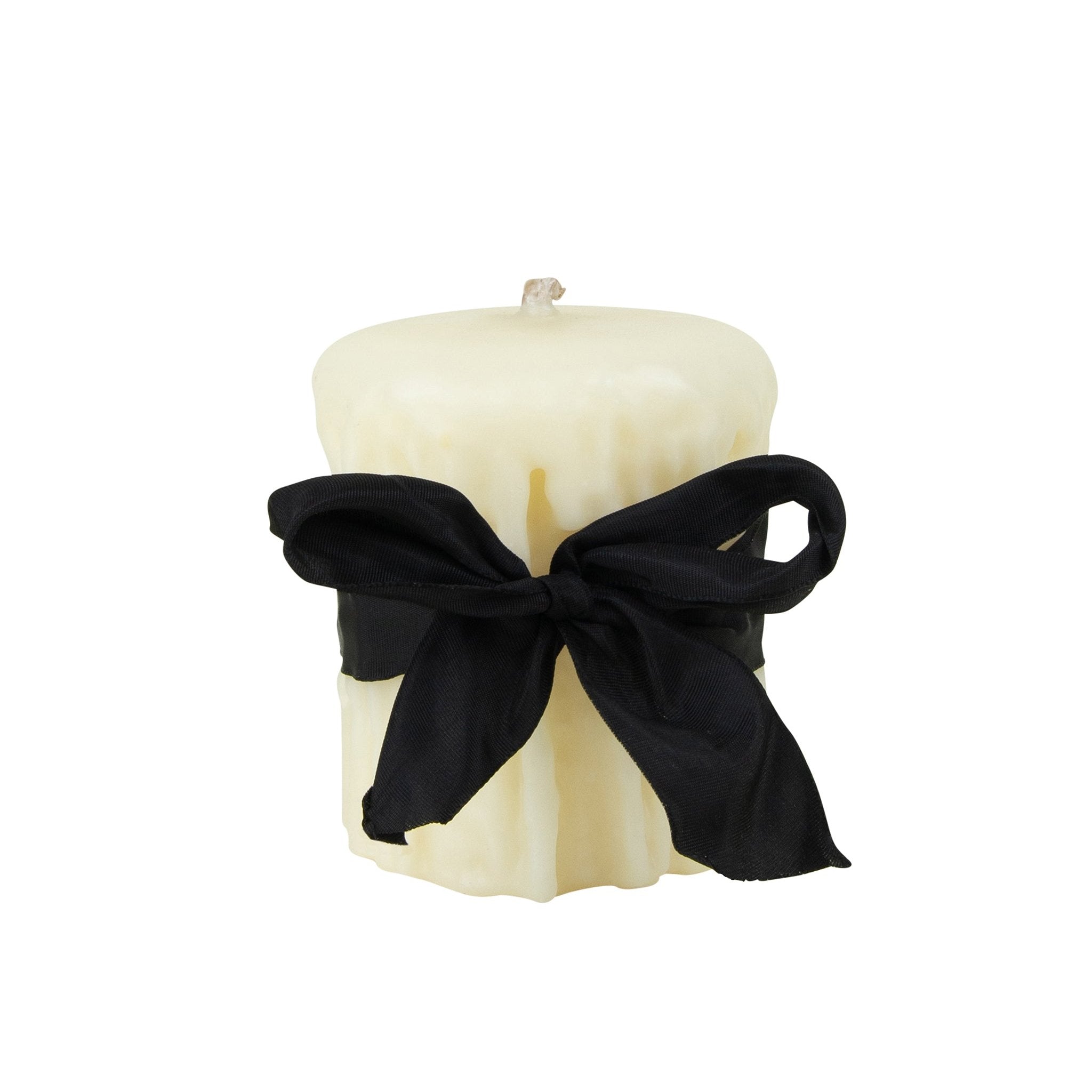 Beeswax Drip Pillar Candle 4.5 Inch Diameter