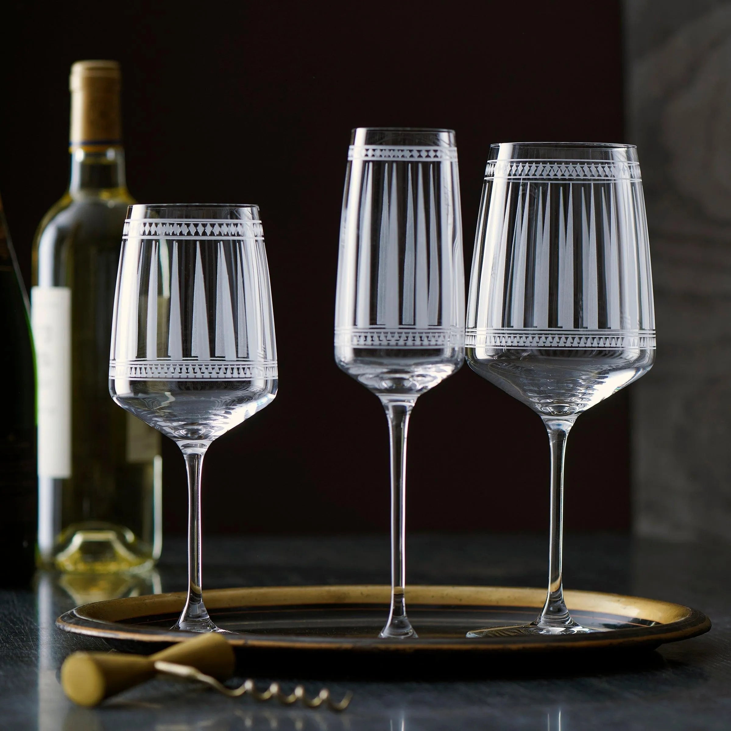 Caskata Wholesale Marrakech White Wine Glasses, Set of 2