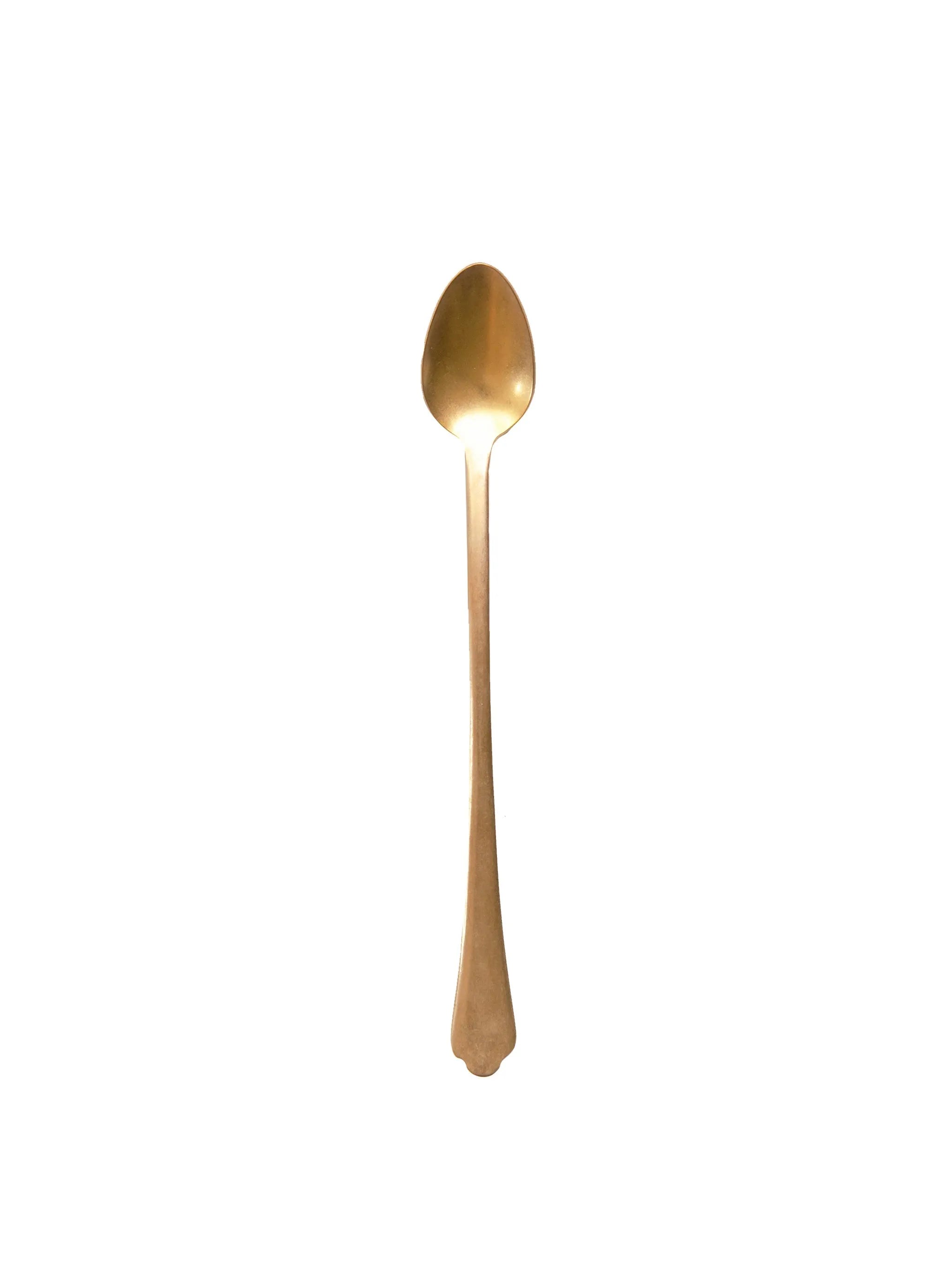 Mepra Vintage Gold Pewter Iced Tea Spoon