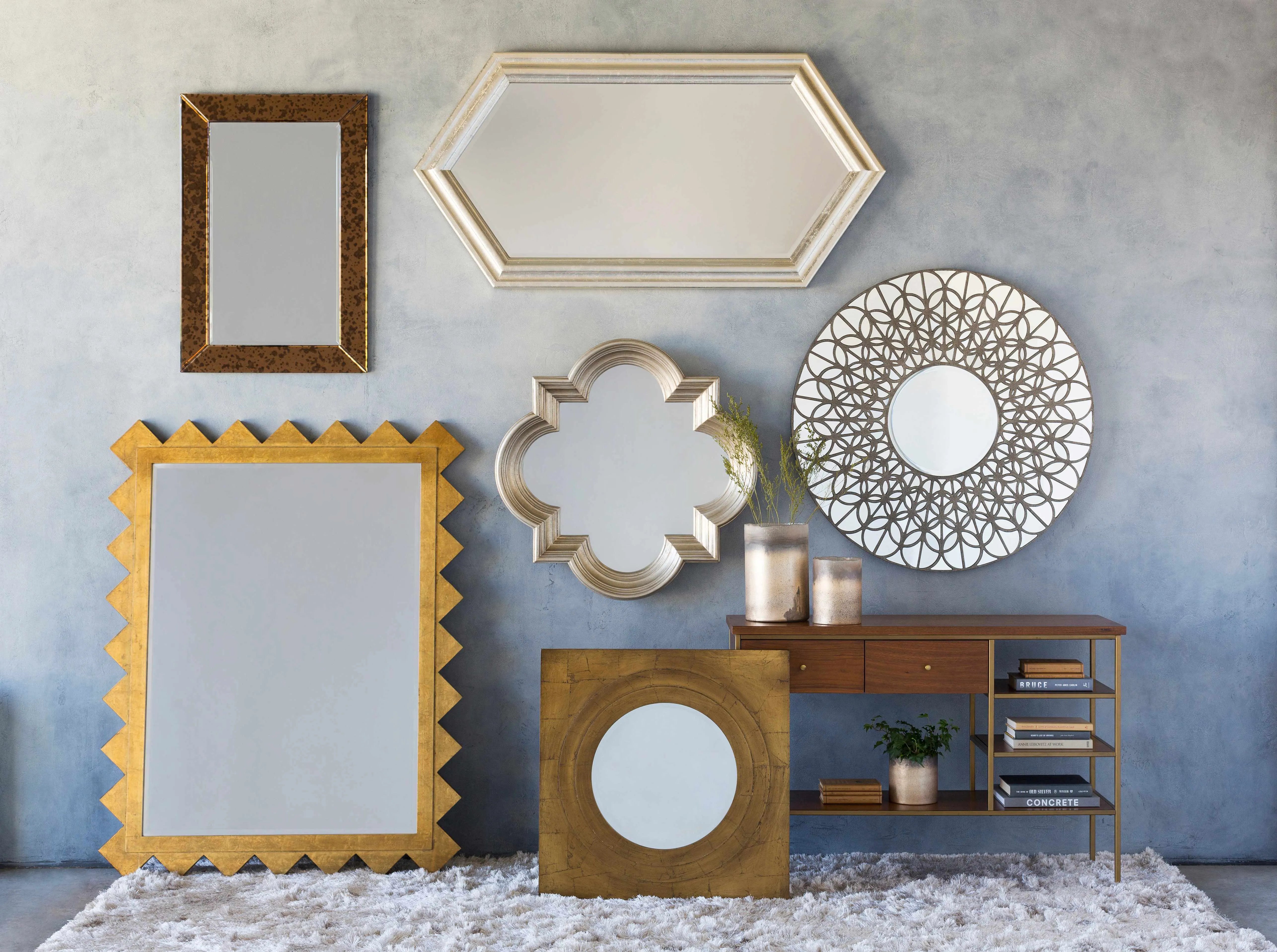 Killester Gold Frame Rectangular Mirror