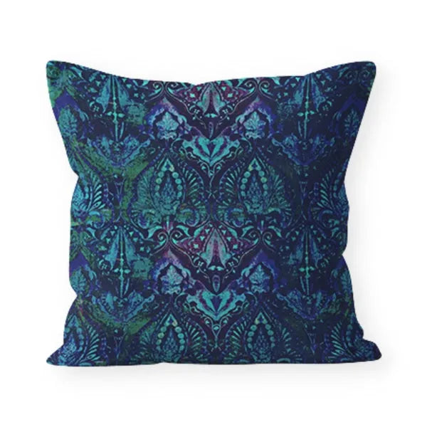 Luxury Paisley Pillow - Neela Blue