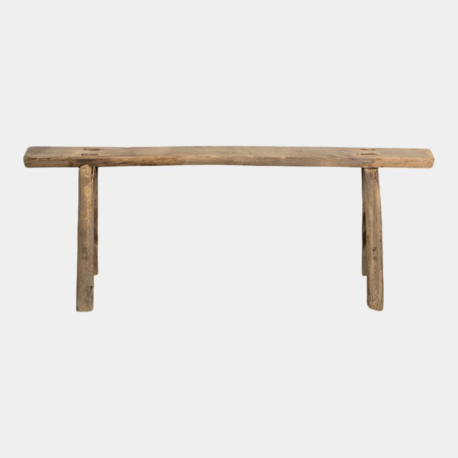 Skinny Elm Wood Bench