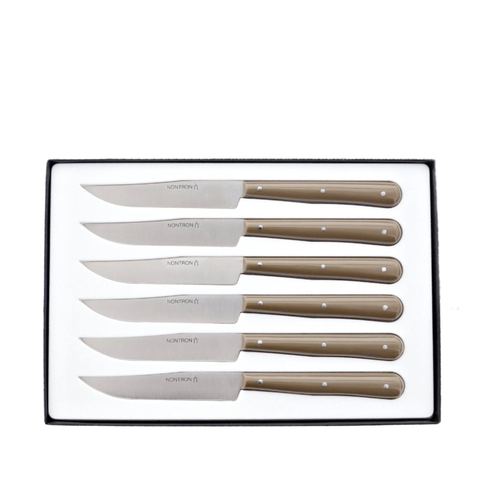 Nontron Steak Knives Acrylic Toffee