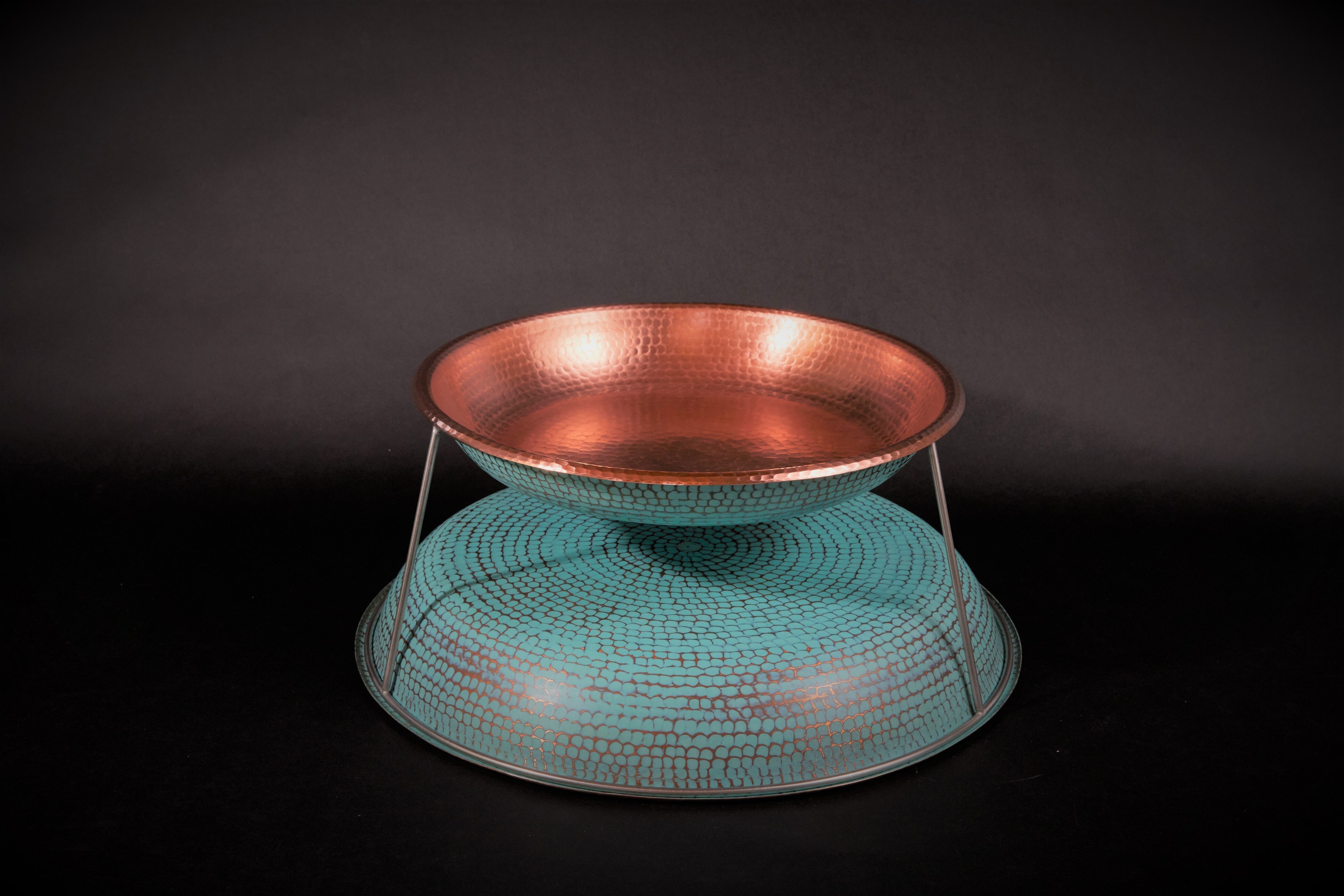 The Copper Verdigris Oyster Tray