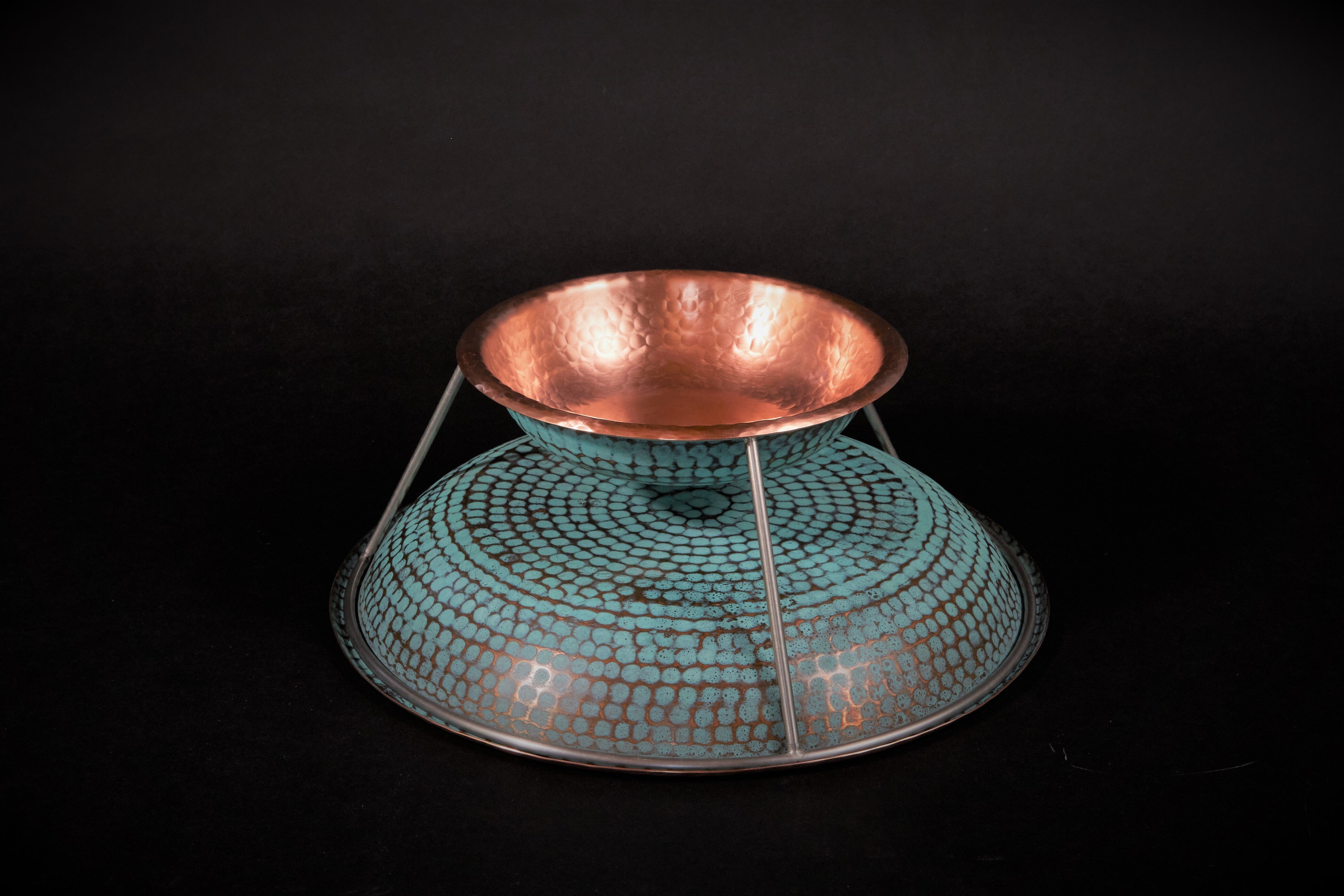 The Copper Verdigris Oyster Tray