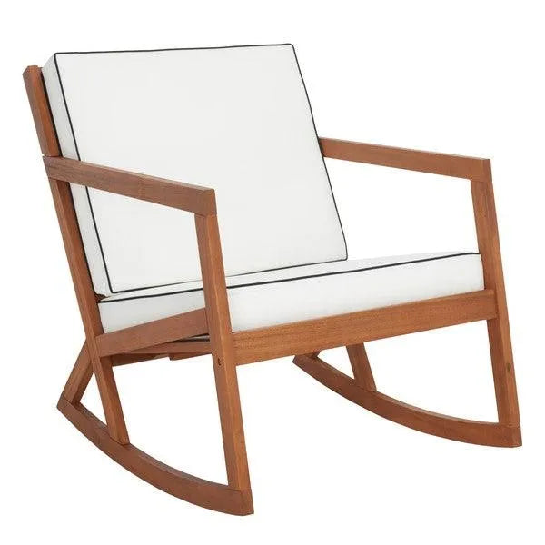 Safavieh Vernon Acacia Wood Rocking Chair in Natural/Beige