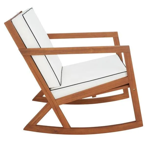 Safavieh Vernon Acacia Wood Rocking Chair in Natural/Beige