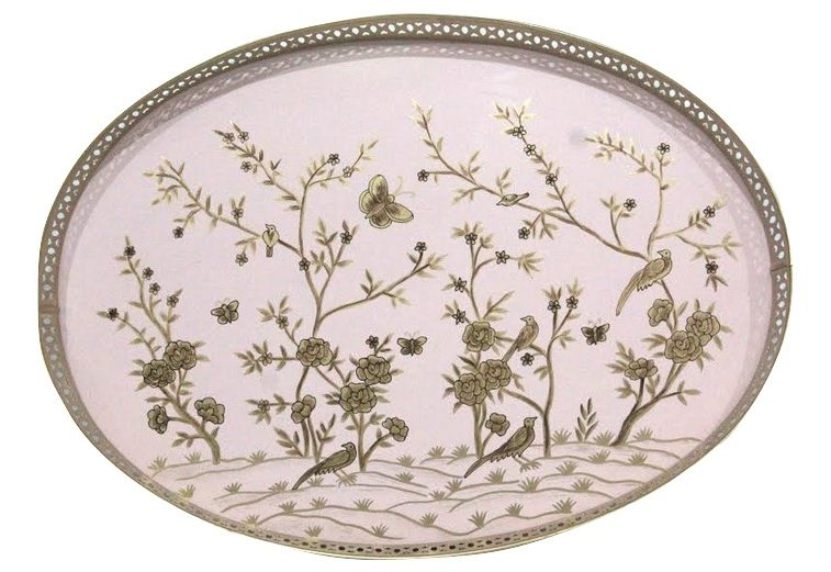 Pink Round Pierced Tray