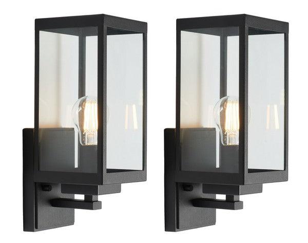 Safavieh Rinnah Bronze/Black Outdoor Wall Sconce - Set of 2