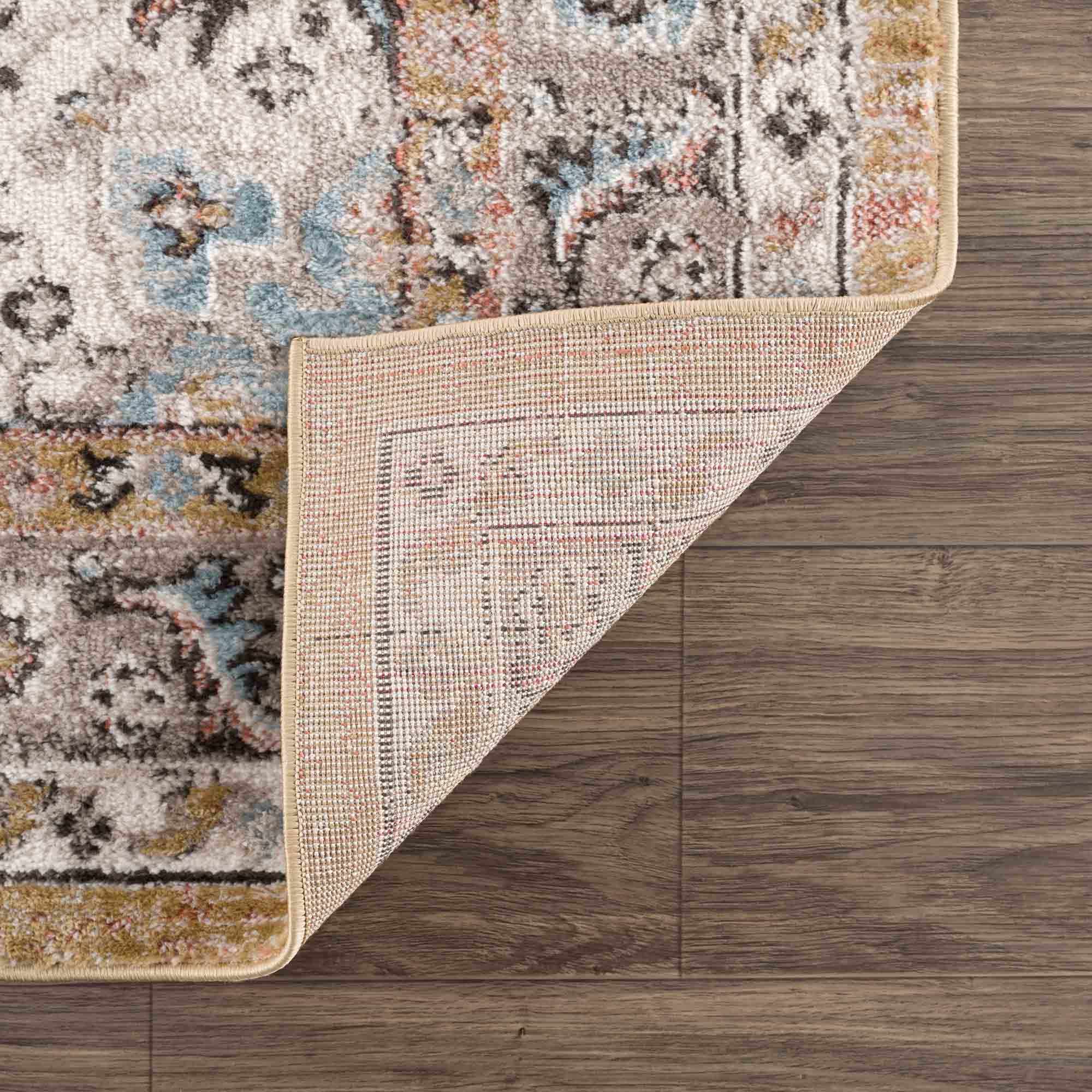 Albie Gold & Beige Polypropylene Area Rug