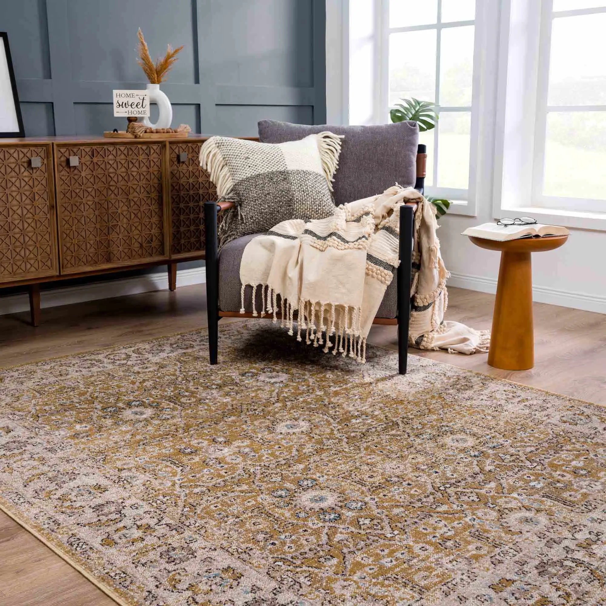 Anana Gold & Beige Area Rug - Clearance