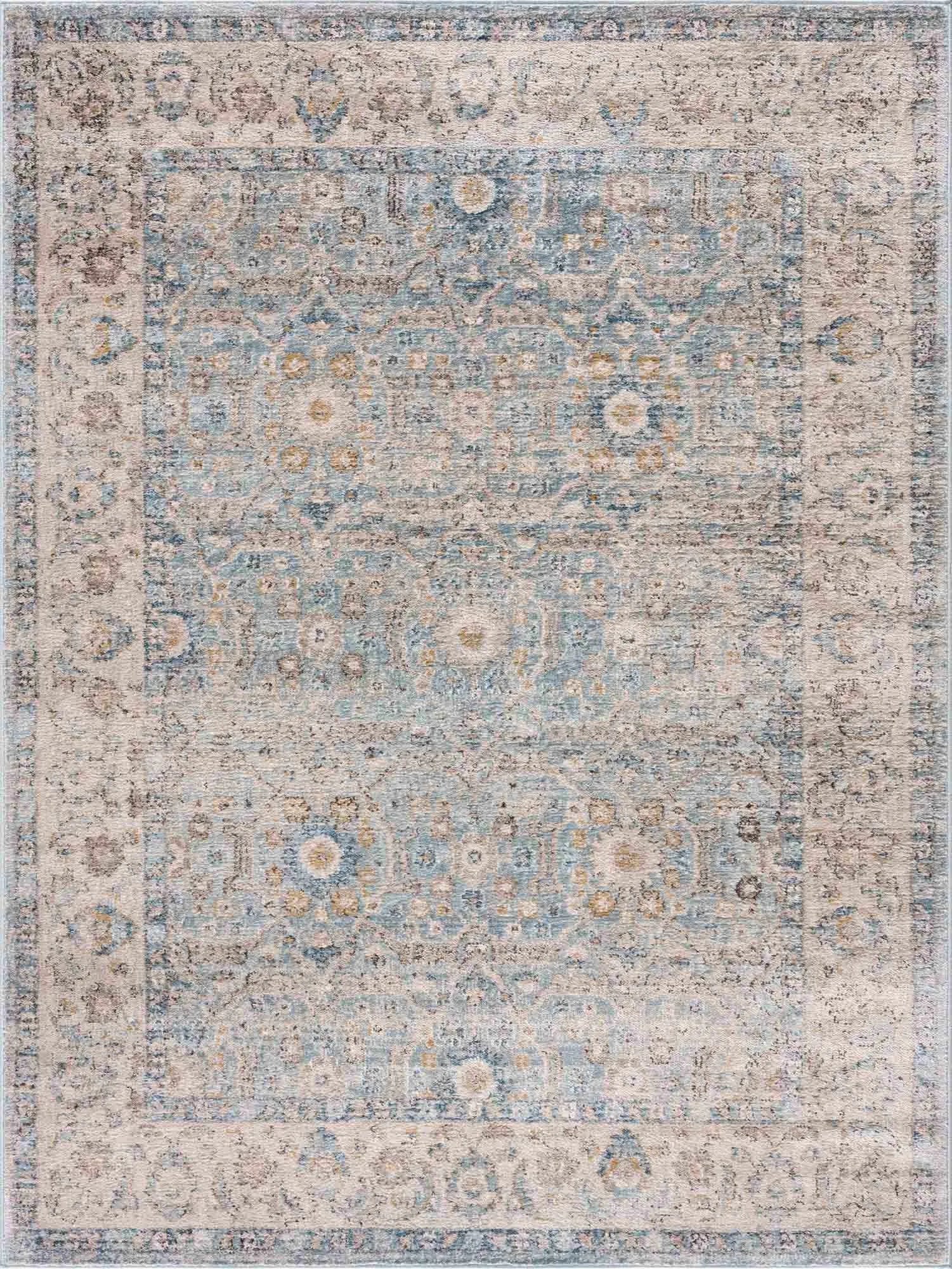 Anana Silver Blue & Beige Area Rug - Clearance