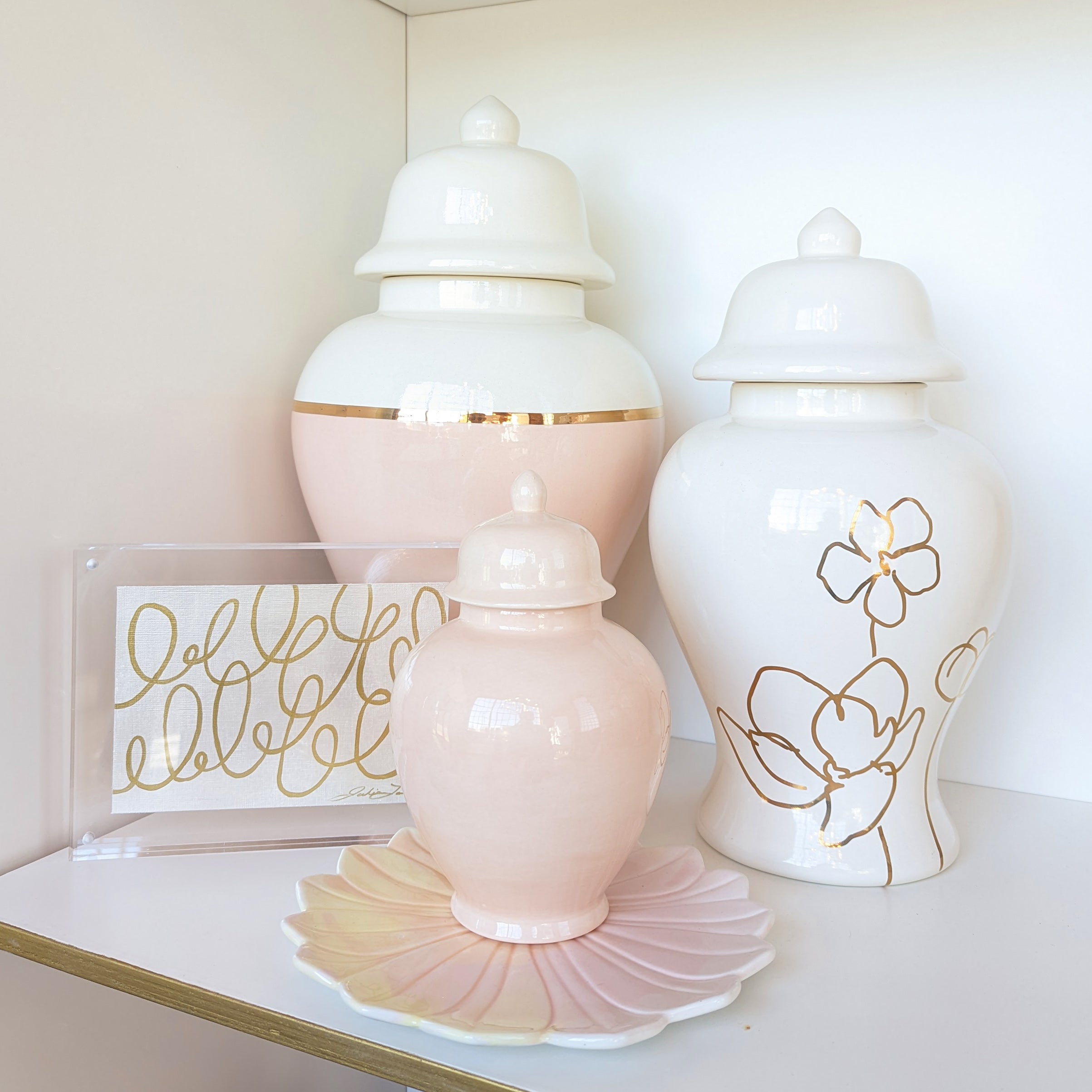 Blush Ginger Jars