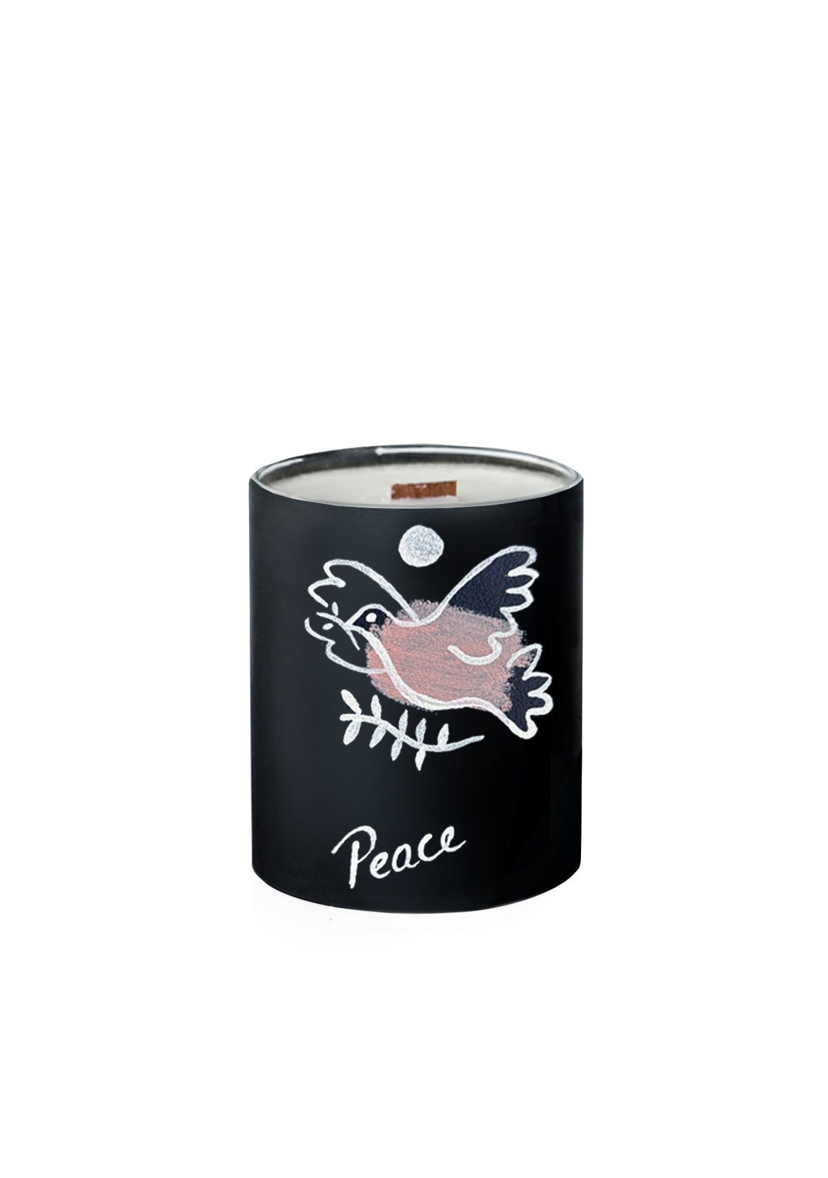 Peace Wings Black Candle