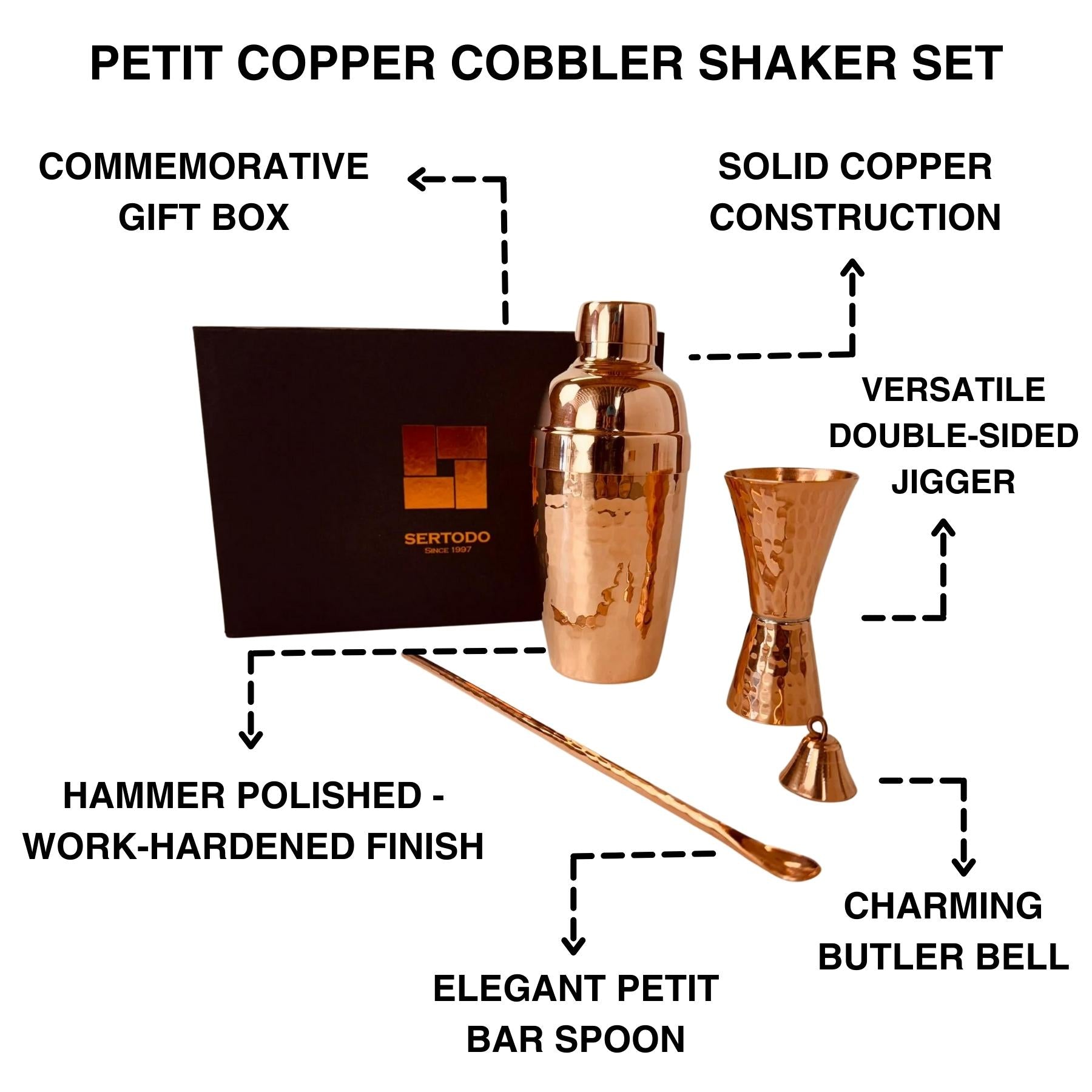 Petit Copper Cobbler Shaker Set