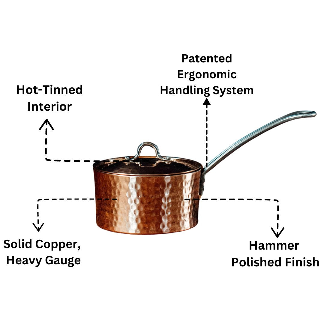 Petite French Copper Butter Pot With Lid