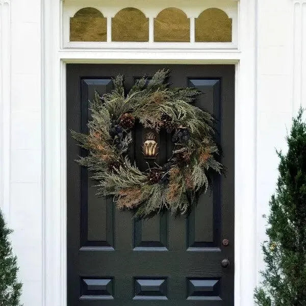 Safavieh Faux 24 Inch Pine Wreath W/ Pine Cones & Blueberries