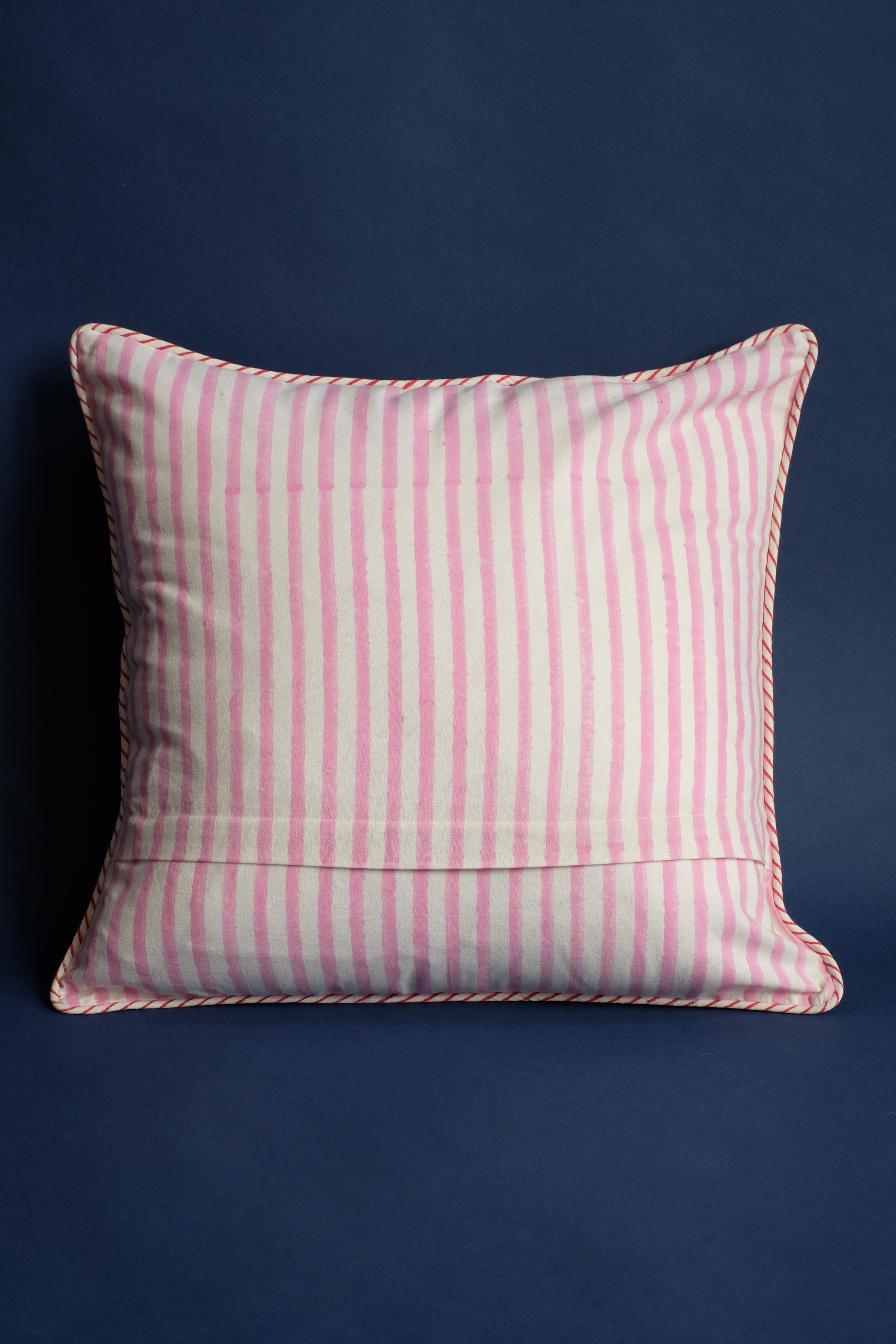 Pink Hydrangea Blockprint Pillow