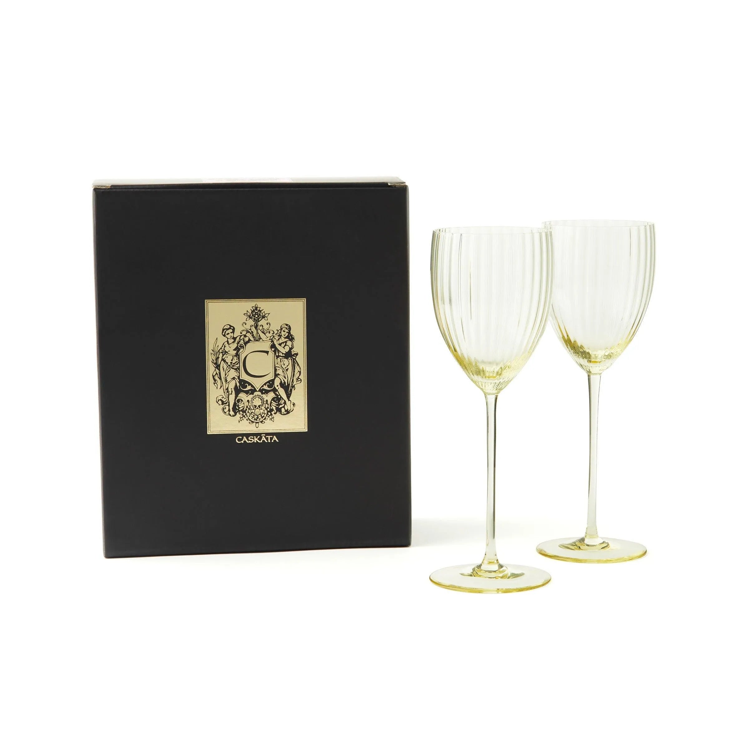 Caskata Wholesale Quinn White Wine Glasses, Set of 2