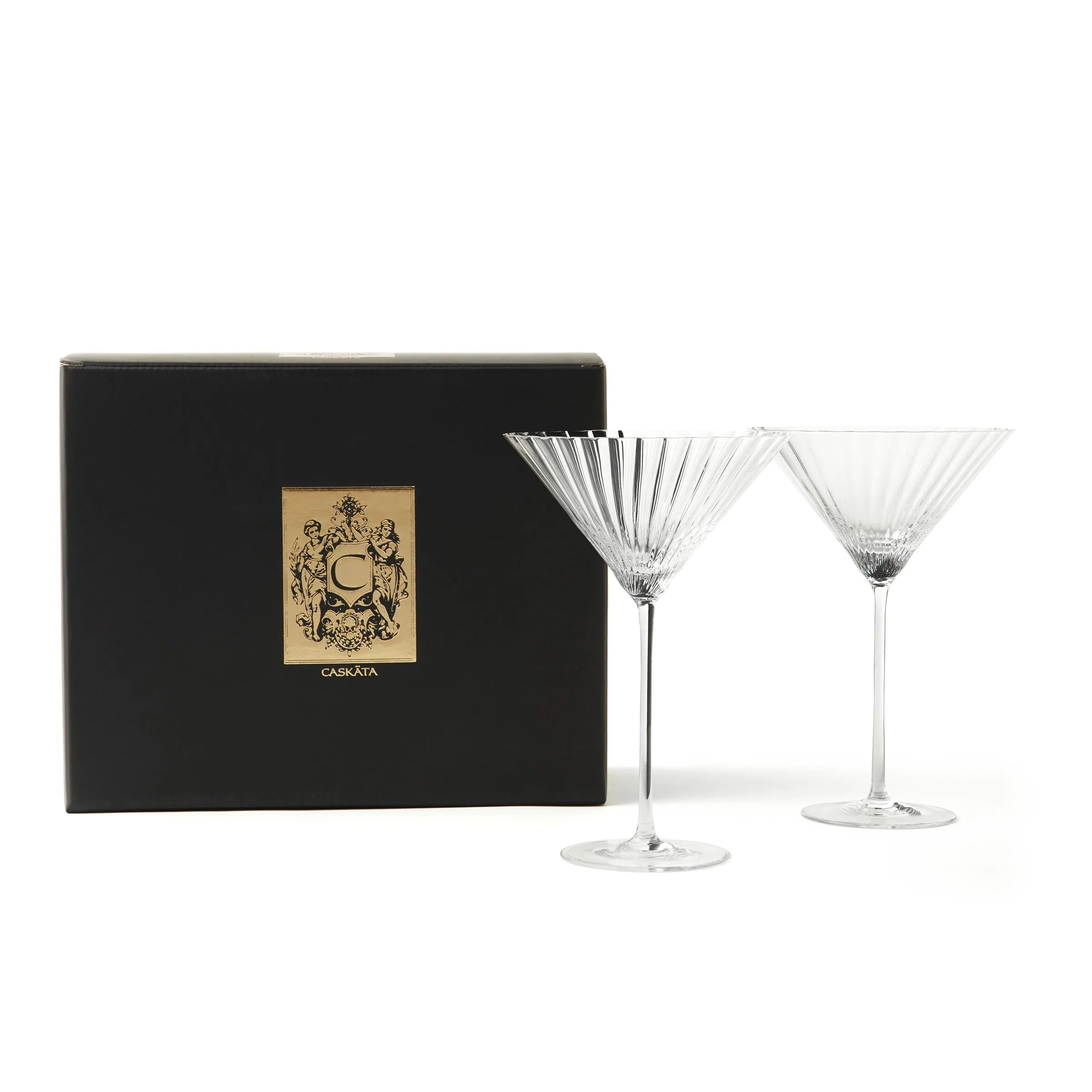 Quinn Martini Crystal Glasses 8 Oz. (Set of 2)