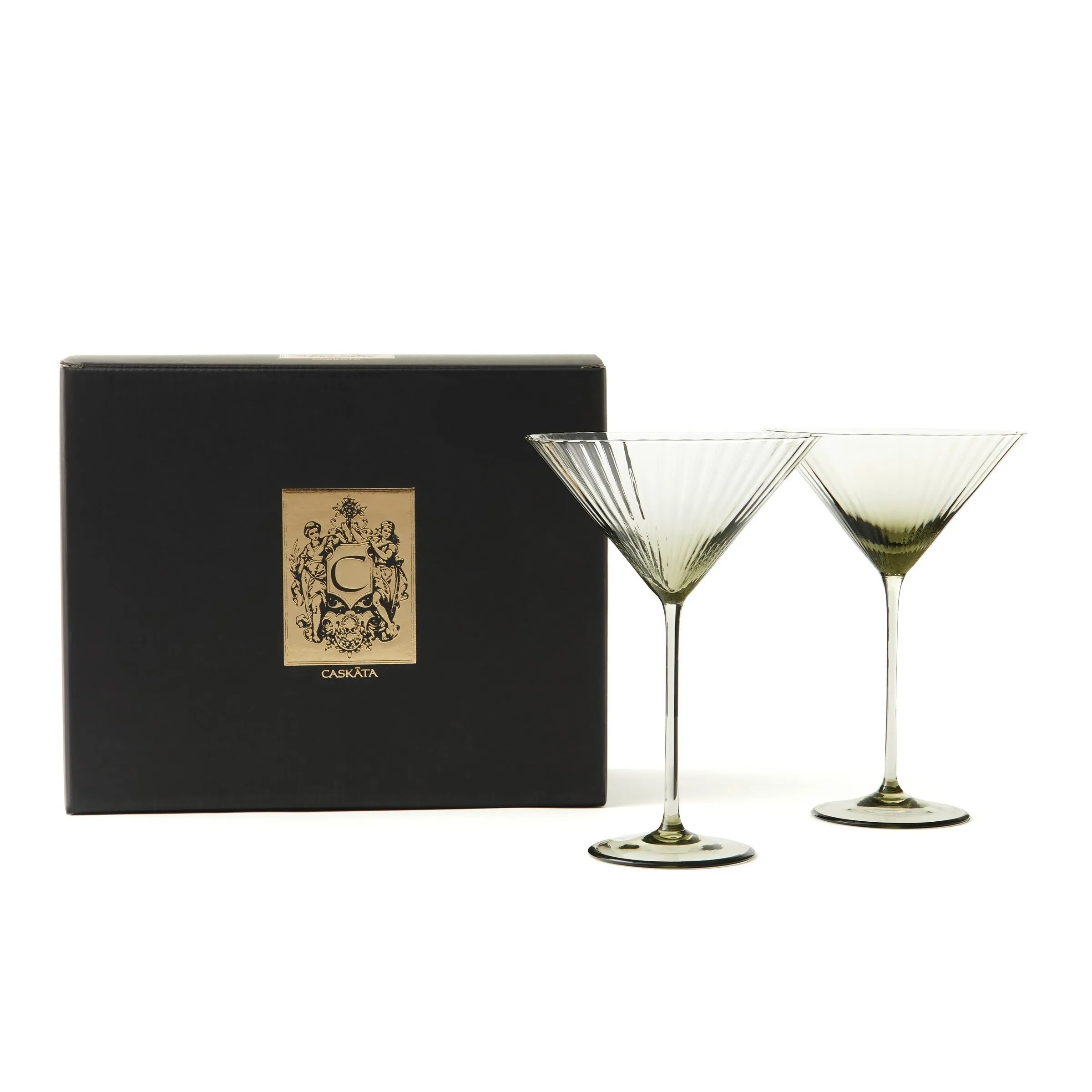 Quinn Martini Crystal Glasses 8 Oz. (Set of 2)