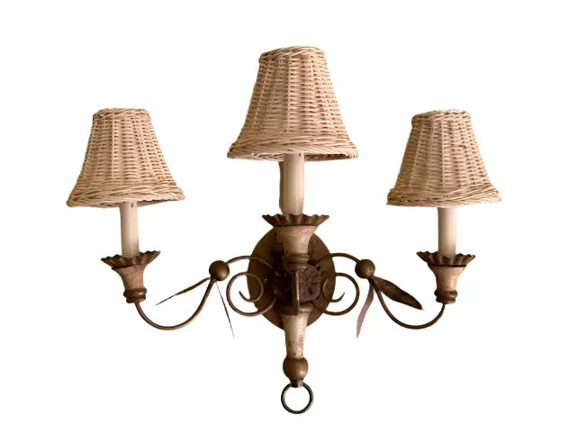 Sconce Rattan Lampshades (Empire in Ivory)